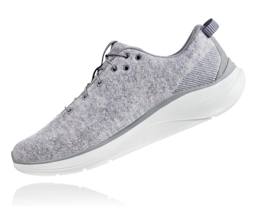 Zapatillas Running Hoka One One Hombre - Hupana Flow Wool - Gris - VEP417086